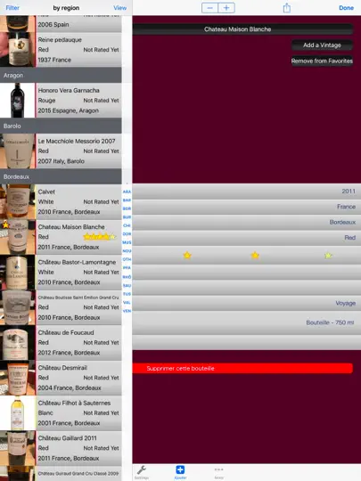 Capture d'écran de Wine Cellar HD sur iPhone 4