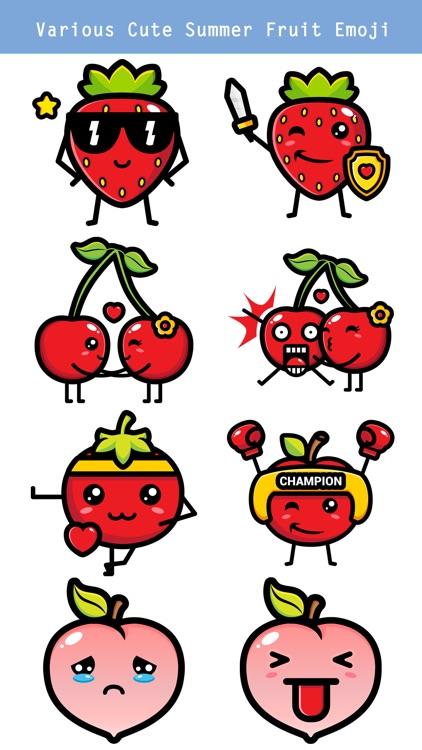 174 Cute Emoji - Summer Fruits