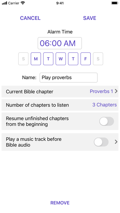 Bible Alarm Screenshot