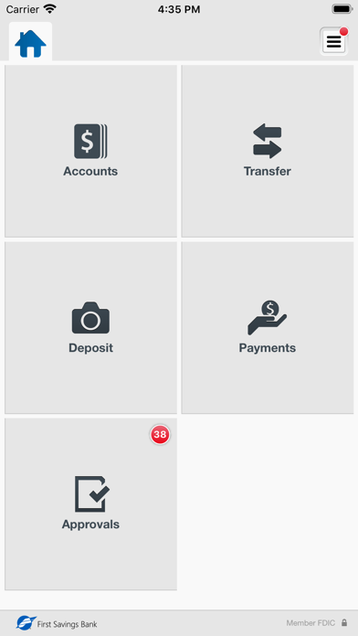 First Savings Business Mobile Screenshot