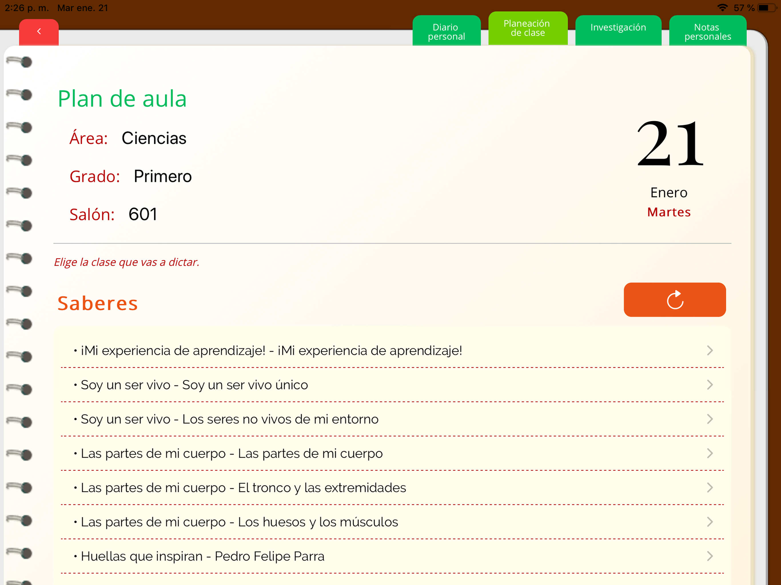 Diario de Clases UNOi Primaria screenshot 4