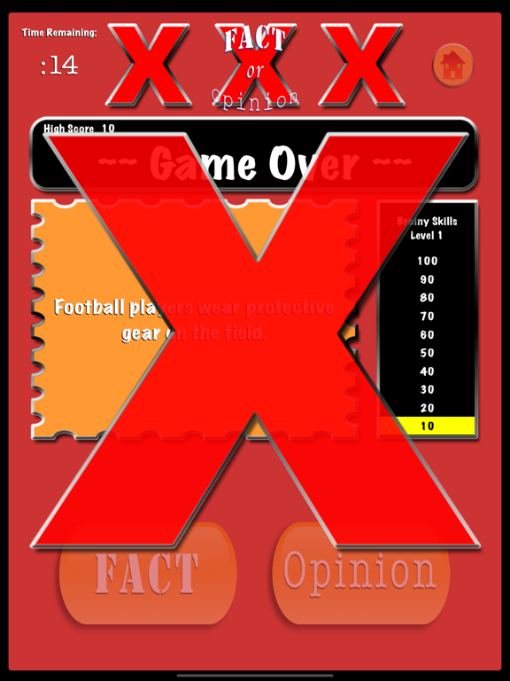 Brainy Skills Fact or Opinion iPad screenshot