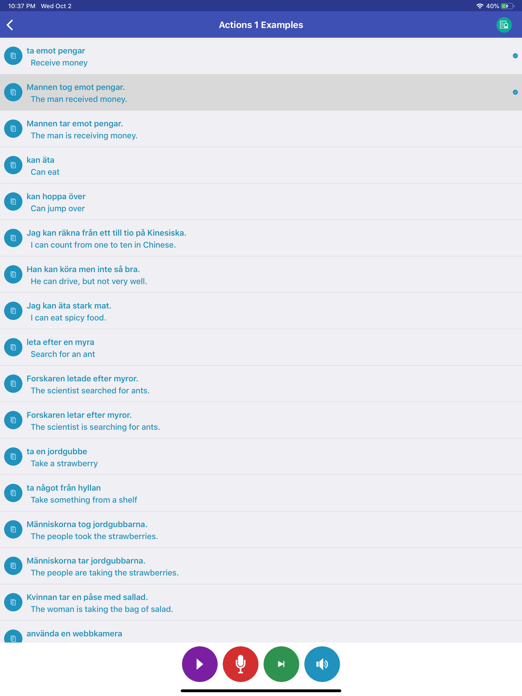 Learn Swedish Daily screenshot 14