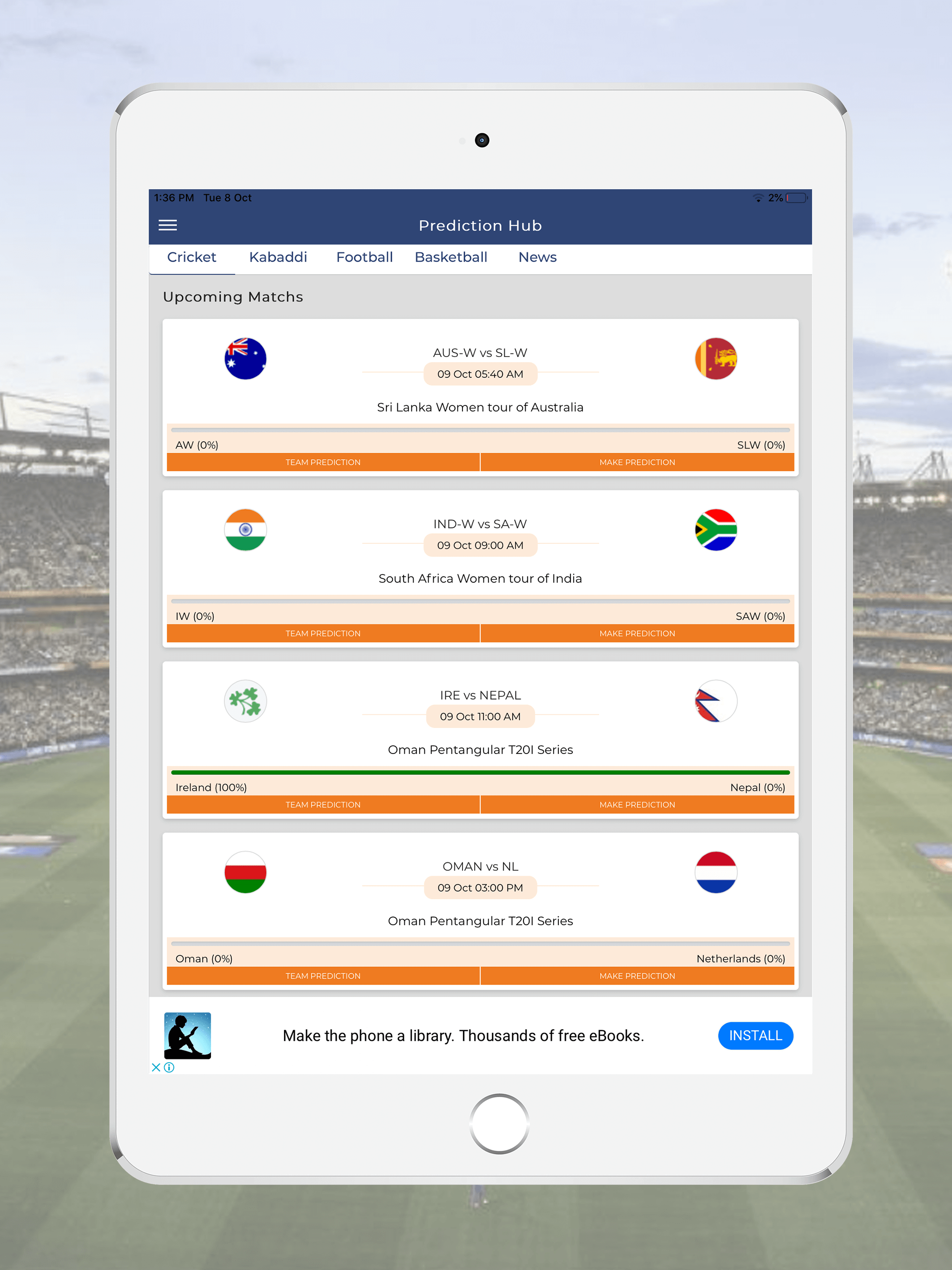 Prediction Hub - Live Score