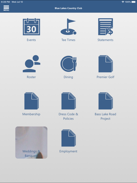 Blue Lakes Country Club iPad screenshot 3 - Lifestyle app