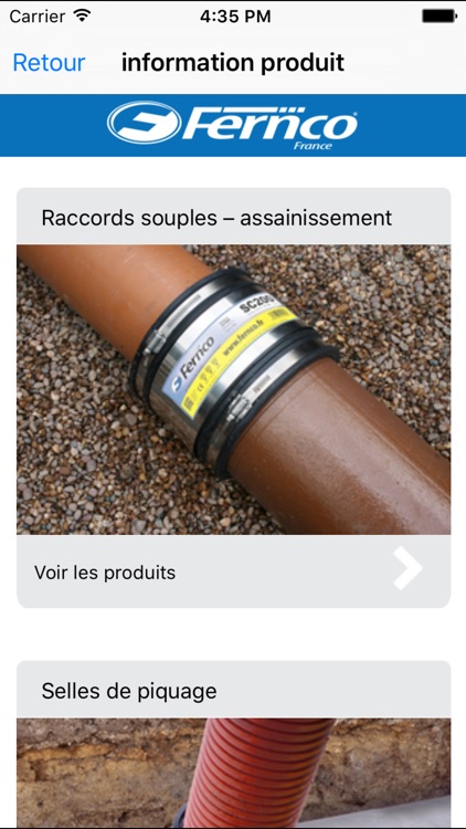 Sélecteur de produit Fernco screenshot-4