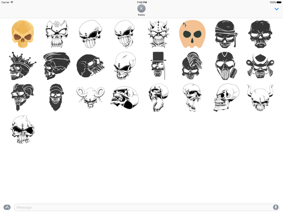 Screenshot #1 for Skull Sticker Pack