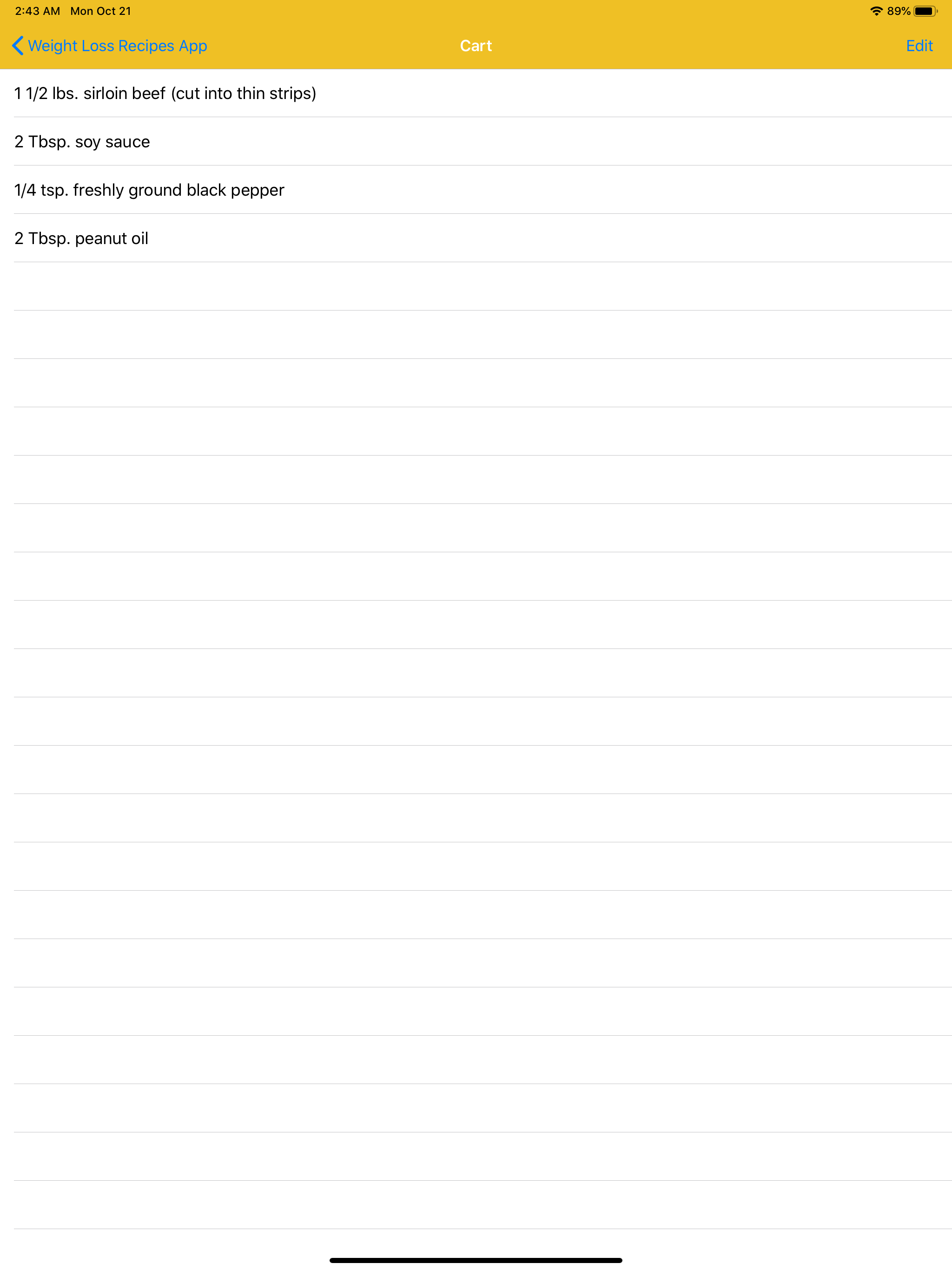 Weight Loose Recipe App