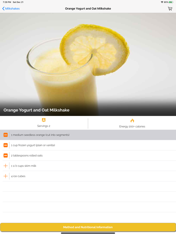 Milkshake Recipes iPad screenshot