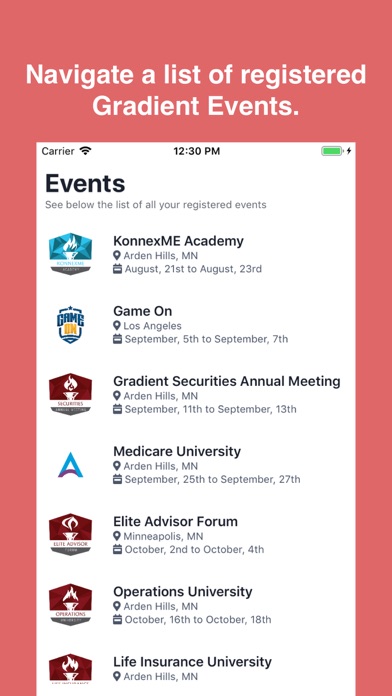 Screenshot #2 pour Gradient Events