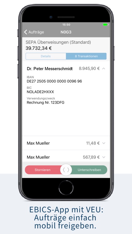 Unterschriftenmappe Bankkunden