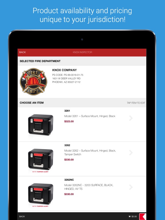Knox Inspector iPad screenshot 3 - Productivity app