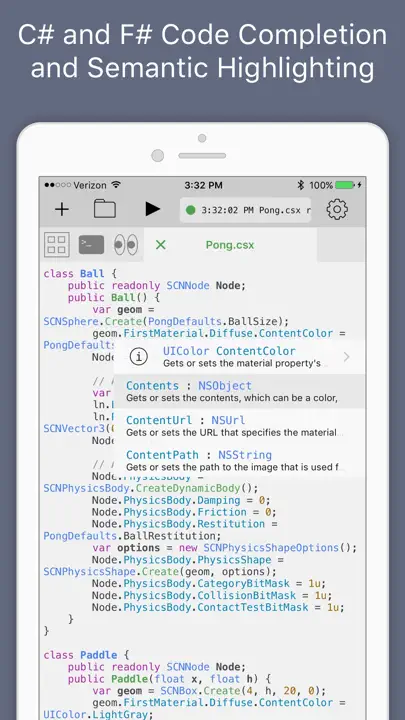 Continuous .NET C# And F# IDE iPhone-skjermbilde 1