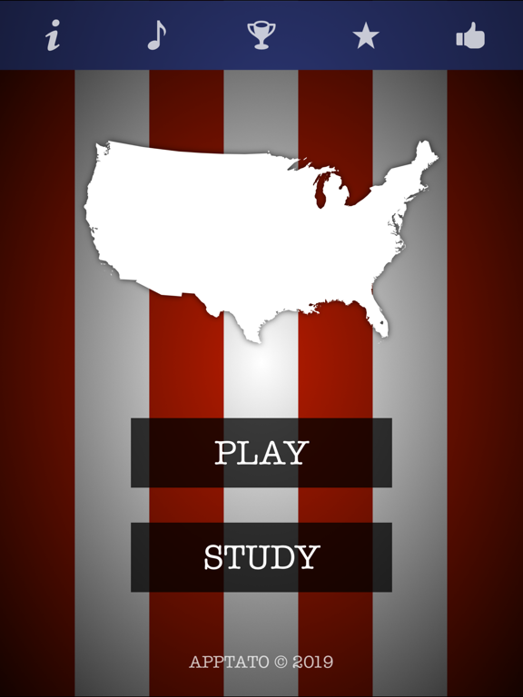 Screenshot #4 pour États-Unis Quiz (Complète)