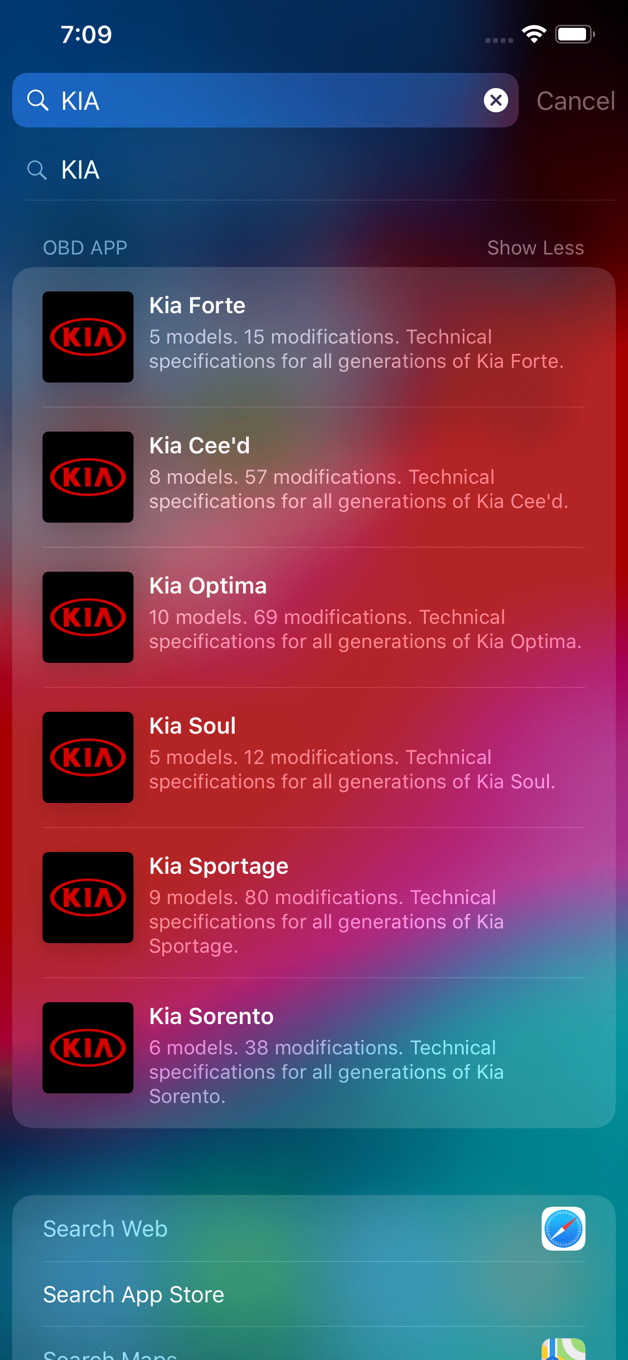 KIA OBD App screenshot 23