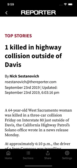 Game screenshot Vacaville Reporter apk