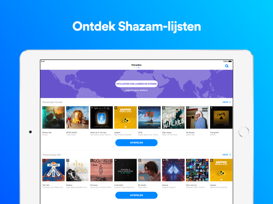 Shazam iPad app afbeelding 3