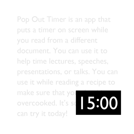 Pop Out Timer