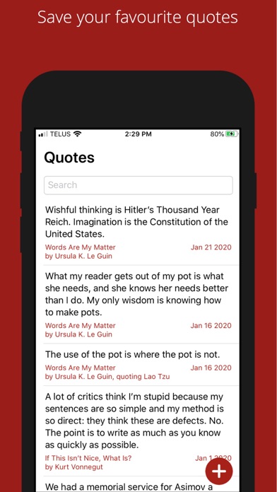 Screenshot #1 pour Footnote: Save Your Quotes