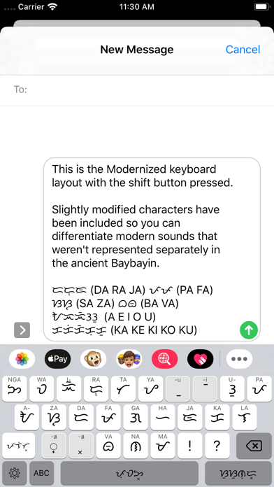 Baybayin Keyboard Screenshot
