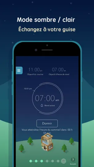 Capture d'écran de SleepTown sur iPhone 8