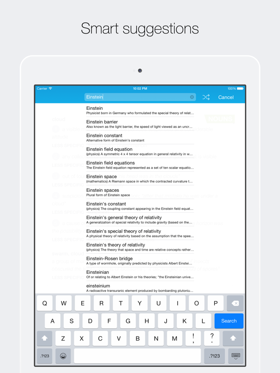 Concise English Dictionary HD iPad screenshot 5 - Reference app