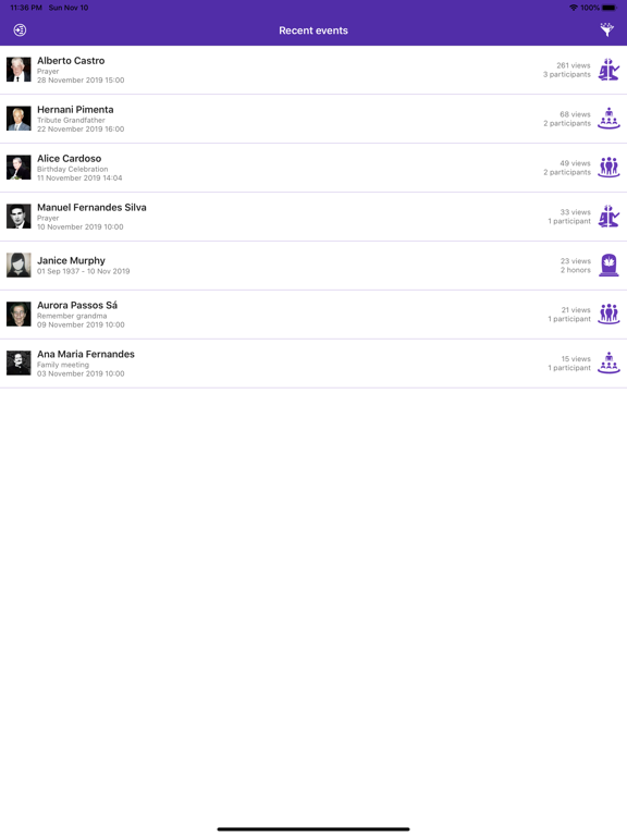 Evocare iPad screenshot