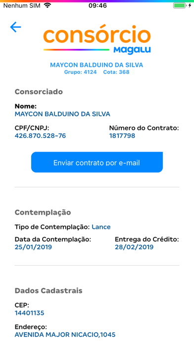 Consórcio Magalu - Cliente Screenshot