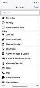 Grocery & Shopping List screenshot #3 for iPhone