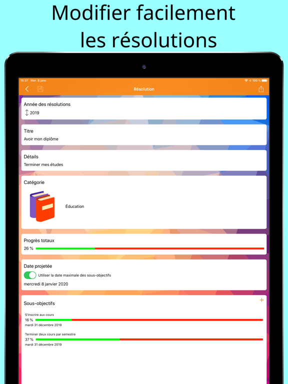Screenshot #6 pour Yearly Resolutions