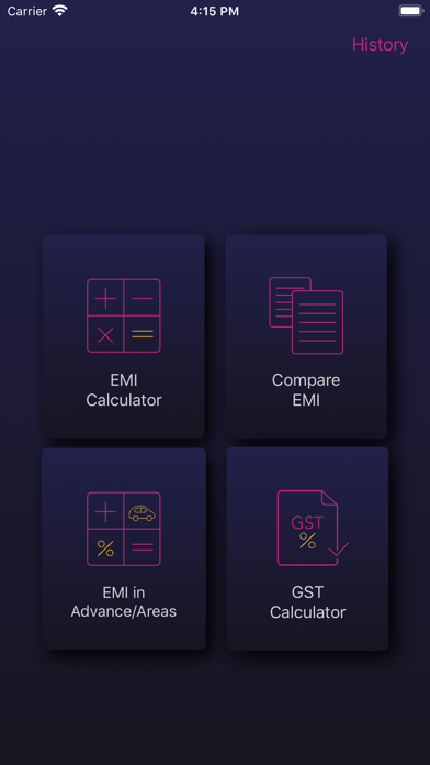 Calc for EMI: calculate loan iPhone screenshot