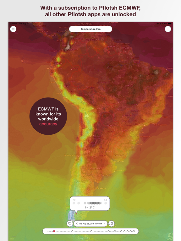 Pflotsh ECMWF iPad screenshot 1 - Weather app