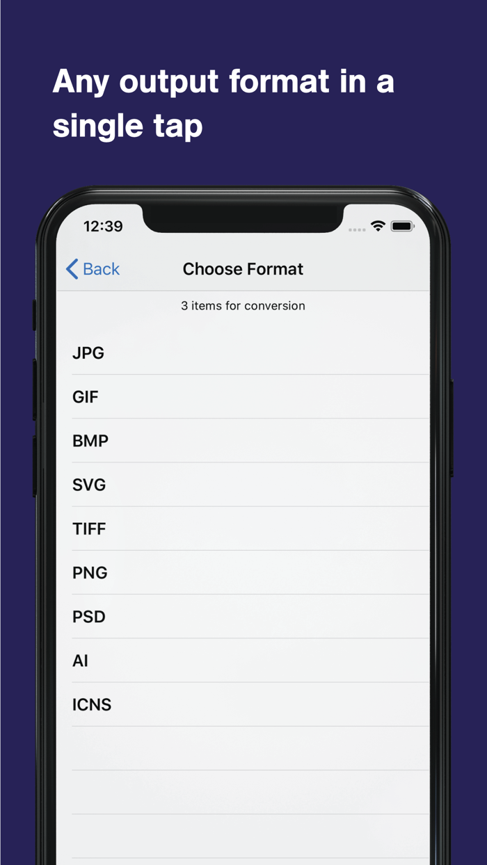 Formats – Image Converter