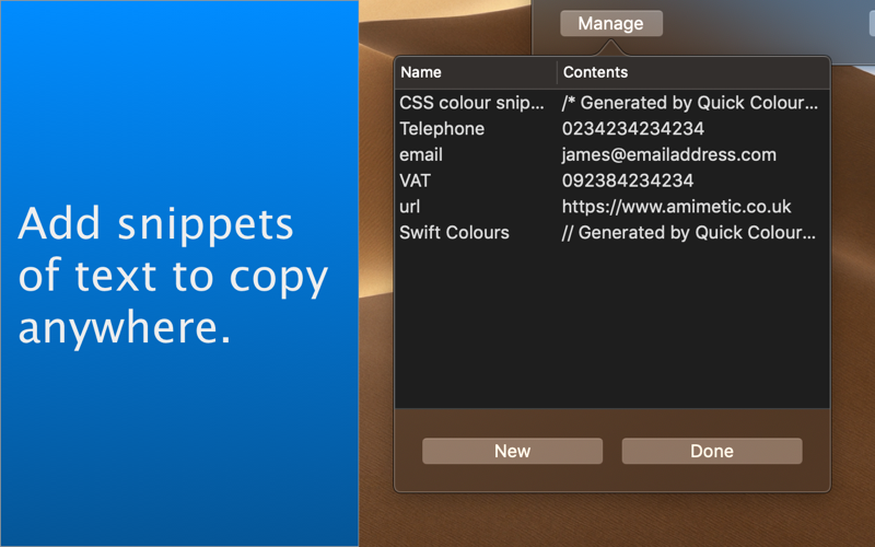 Quick Copy searchable snippets thumbnail 4