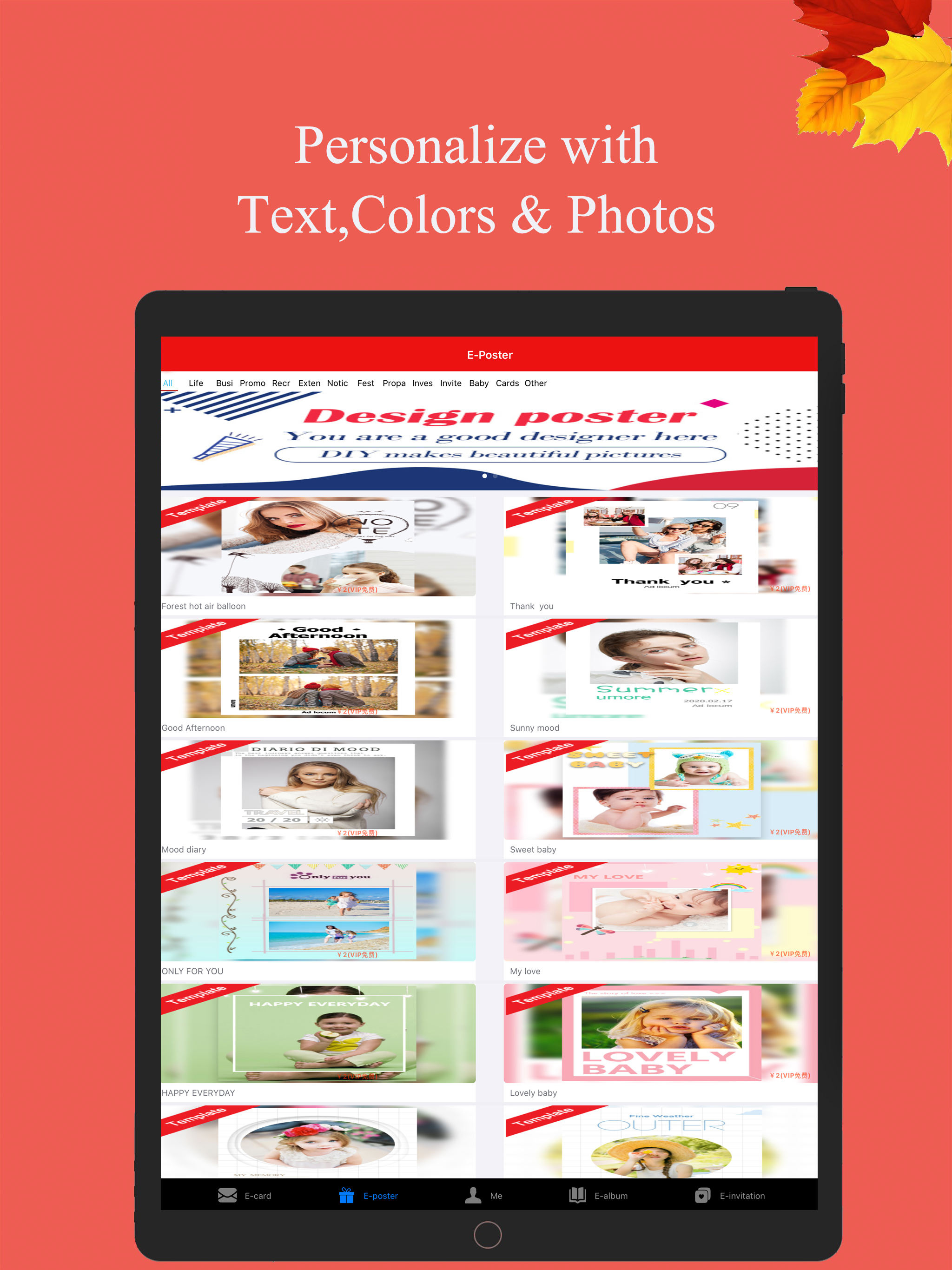Greeting card-poster creator
