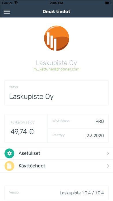 Laskupiste Screenshot