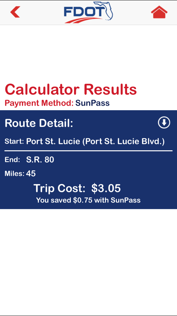 FDOT Toll Calculator