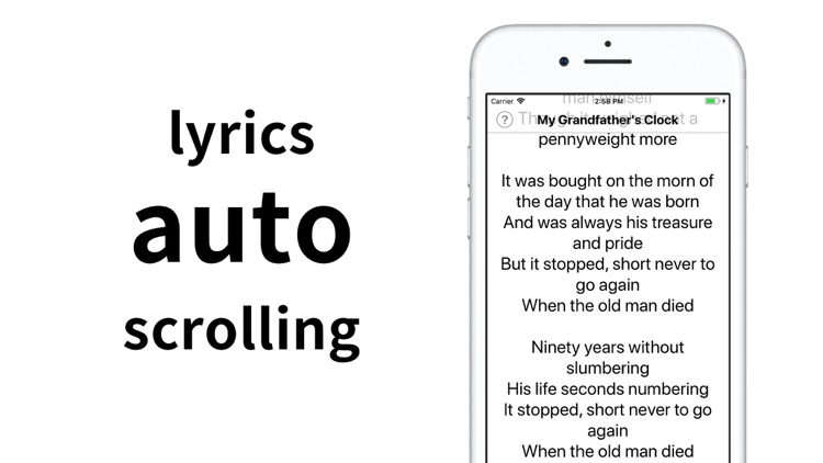 MyLyrics auto scroll