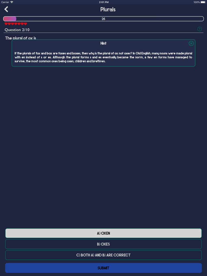 EGQ  English Grammar Quiz