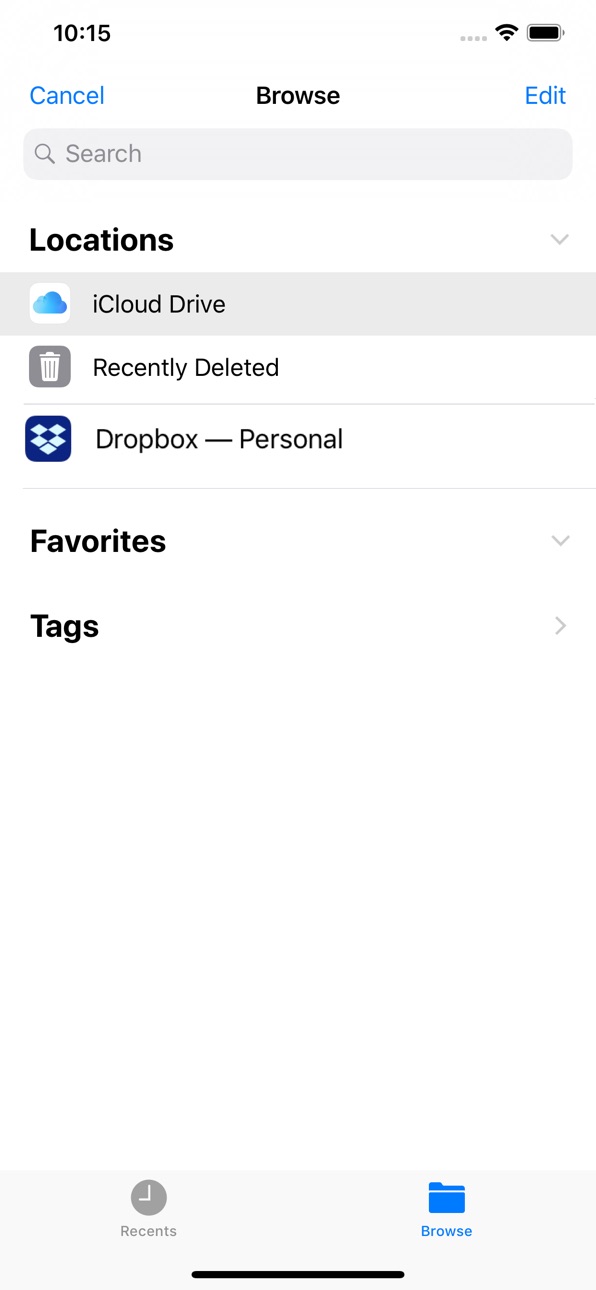 iPhone screenshot
