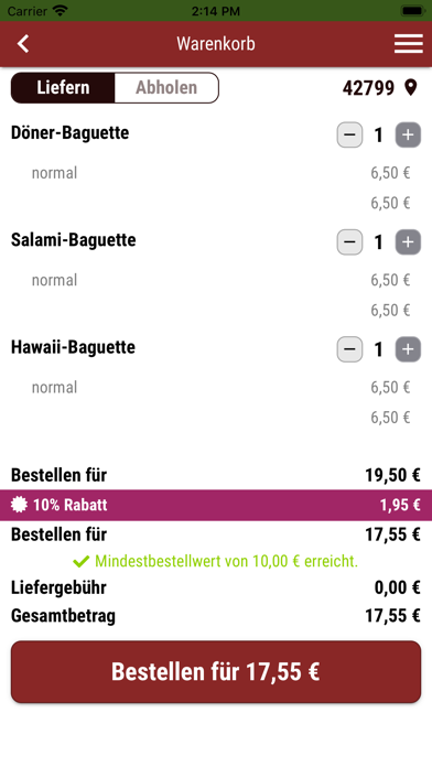 Screenshot #2 pour Pizzeria Neapel