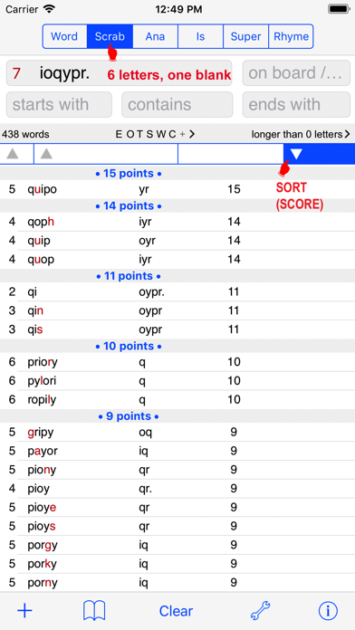 English Words Finder PRO screenshot1