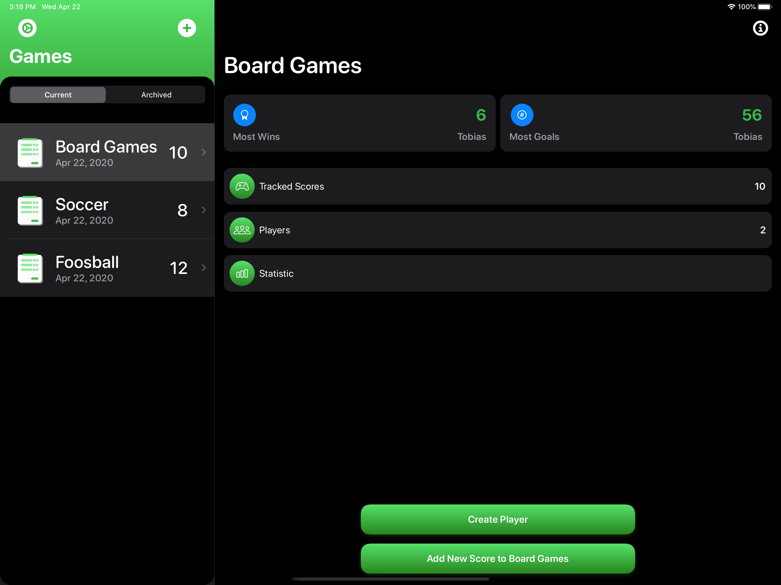 Score Tracking and Statistics screenshot 11
