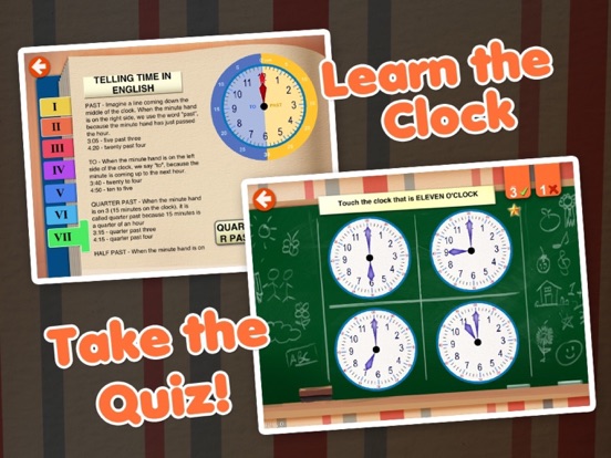 Interactive Telling Time Pro iPad screenshot 4 - Education app