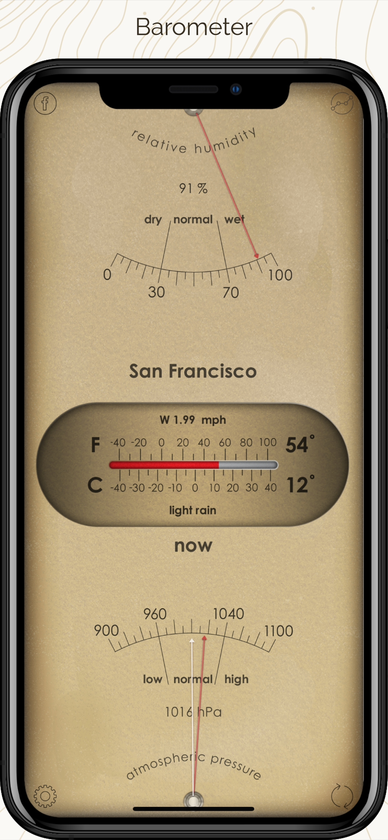 Weather Station: barometer app