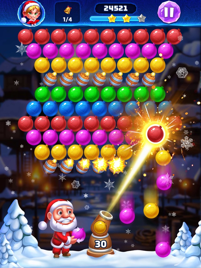 Smart Bubble Shooter Game Free Frozen Bubble Smarty Bubbles XMAS