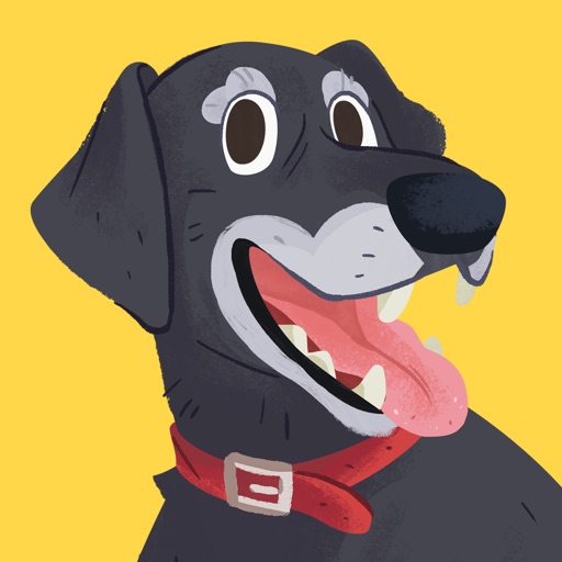 Mr. Cooper Black Dog Stickers - AppWisp.com