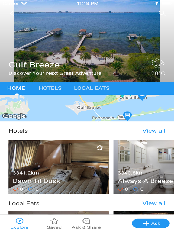 PensacolaBeach.App iPad screenshot 2 - Travel app