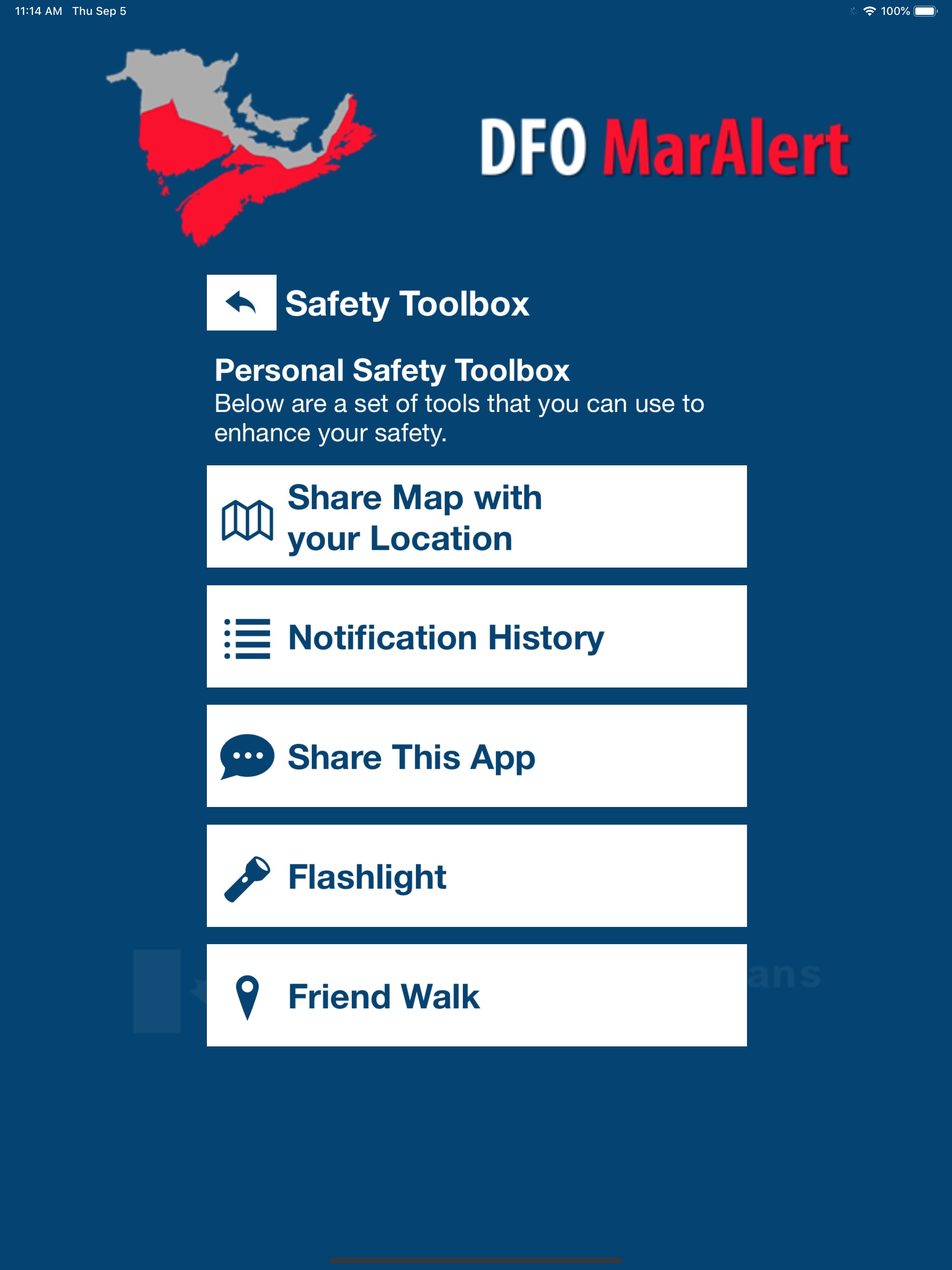 DFO MarAlert screenshot 13