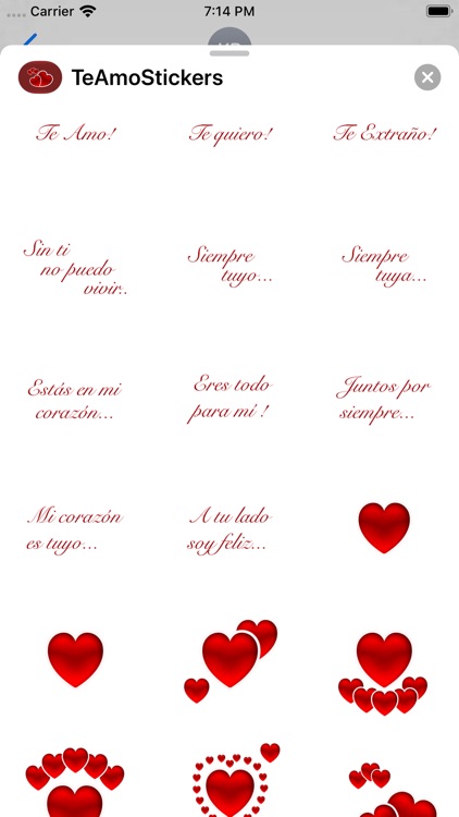 Te Amo Stickers